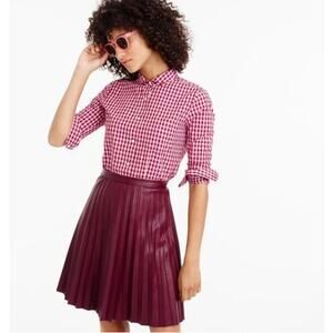 J. Crew Gingham Club Collar Button Down Shirt Size 10